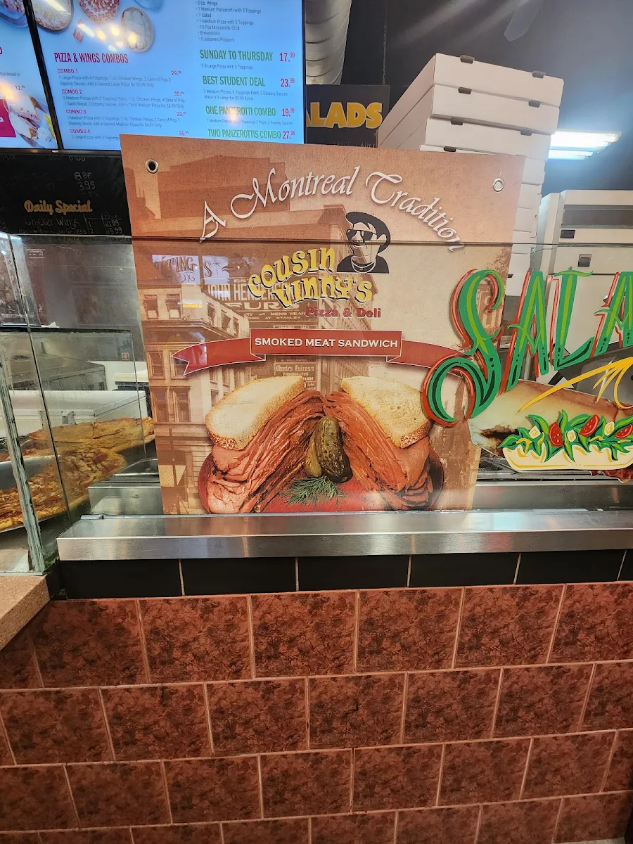 Menu, Cousin Vinny's Pizza & Deli
