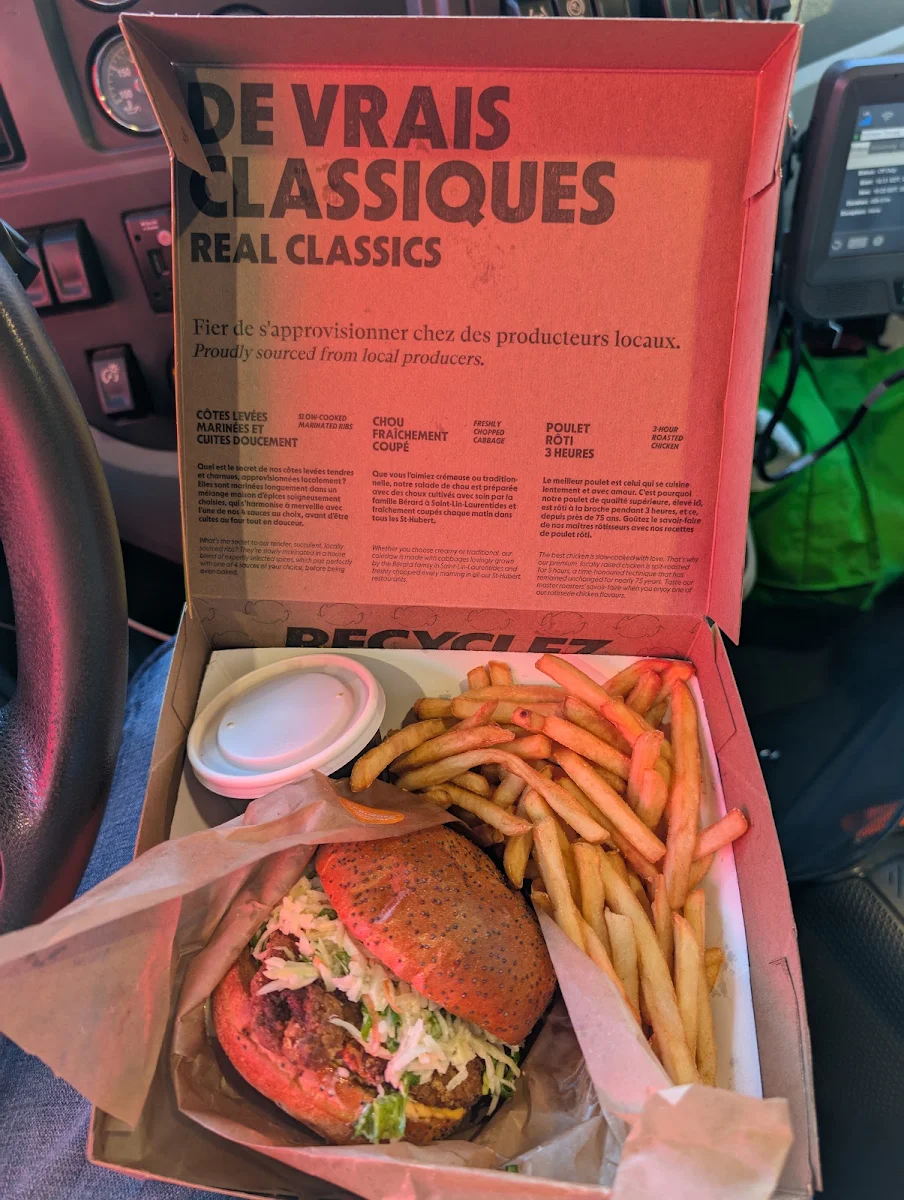 Menu, St-Hubert Express
