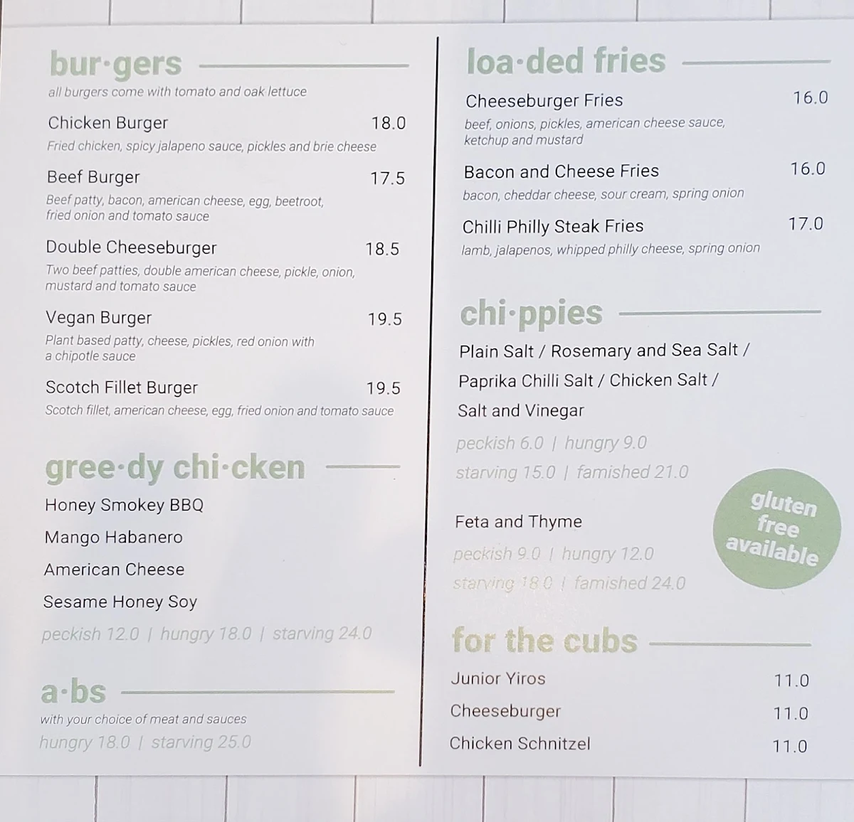 Menu photo 1