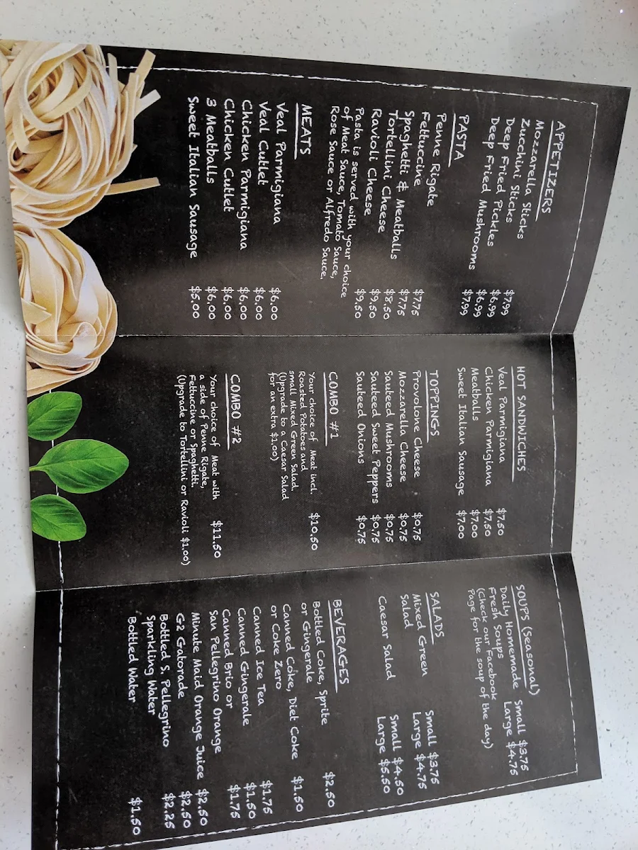 Menu, Ciao Amici