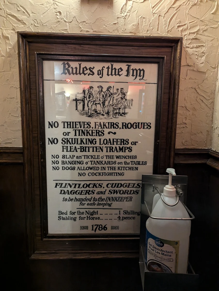 Menu, The Keystone Pub