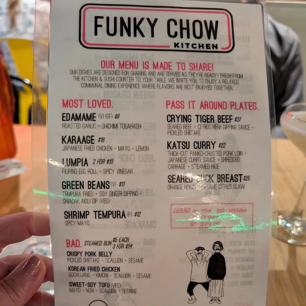 Menu, Funky Chow Kitchen