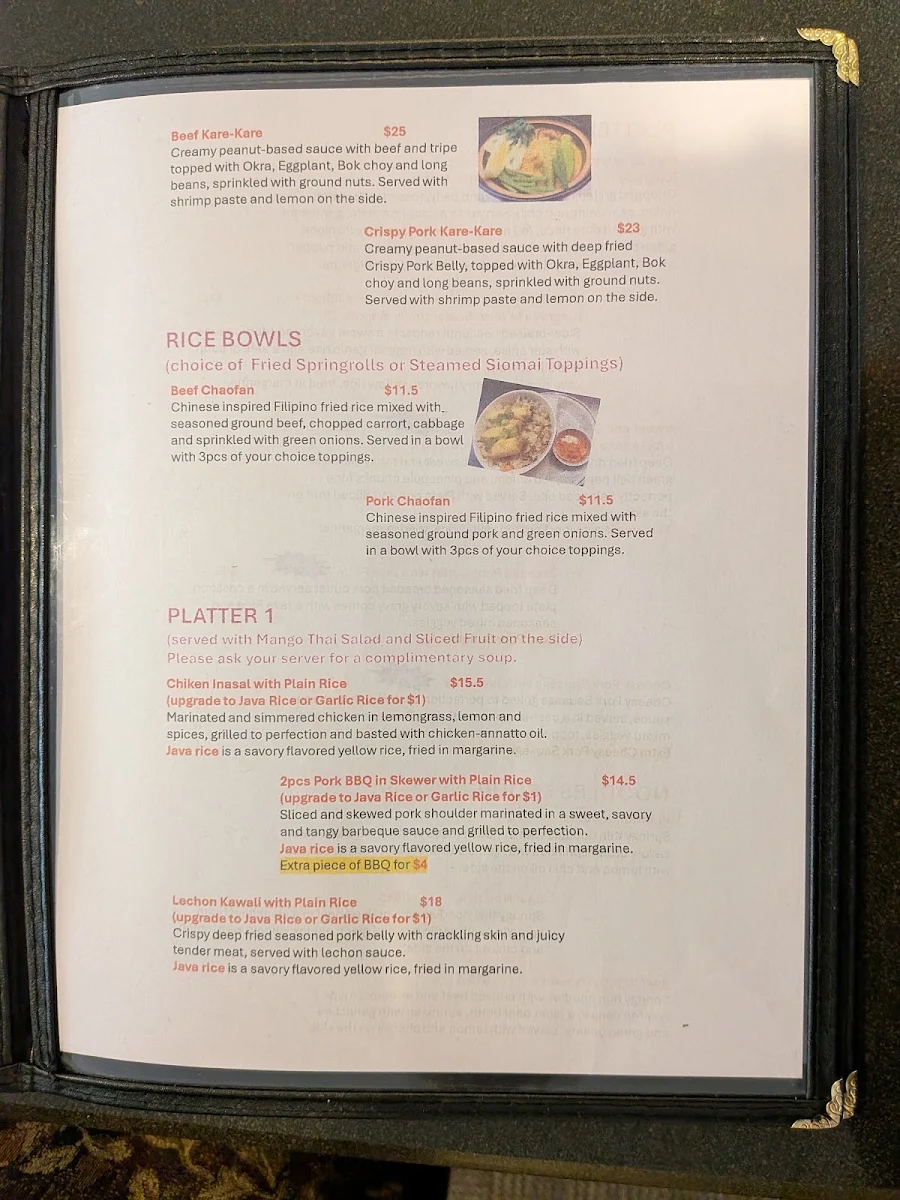 Menu, Hapag Ala Eh