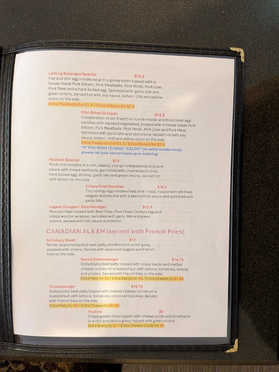 Menu, Hapag Ala Eh