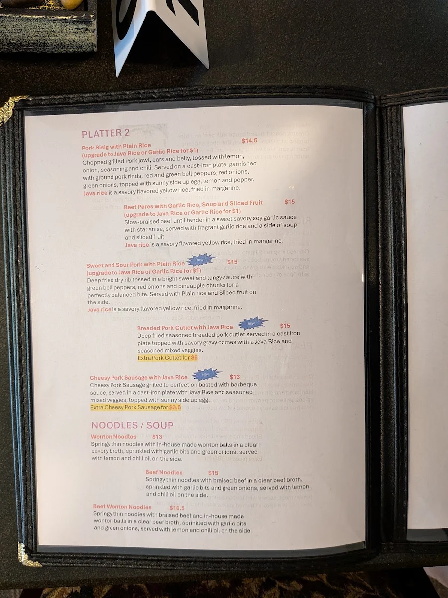 Menu, Hapag Ala Eh