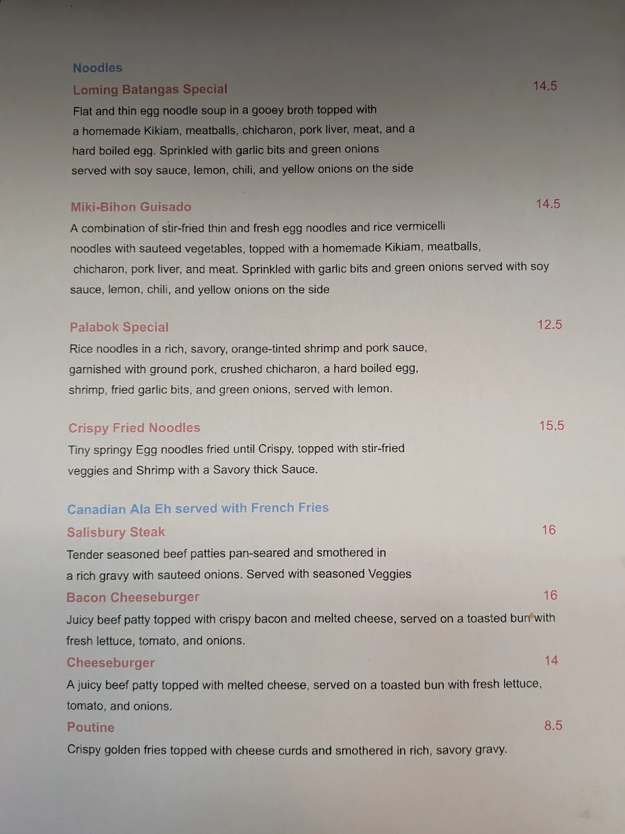 Menu, Hapag Ala Eh