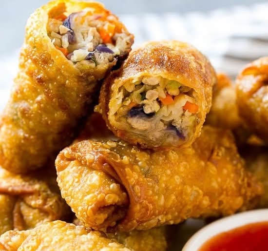 3 Thick cut Pork and Vegetable Egg Rolls