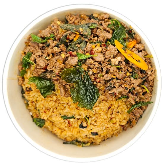 Ground Beef Kaphrao (Basil) Fried Rice
