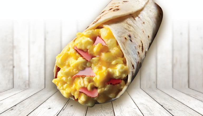 HAM EGG & CHEESE BURRITO