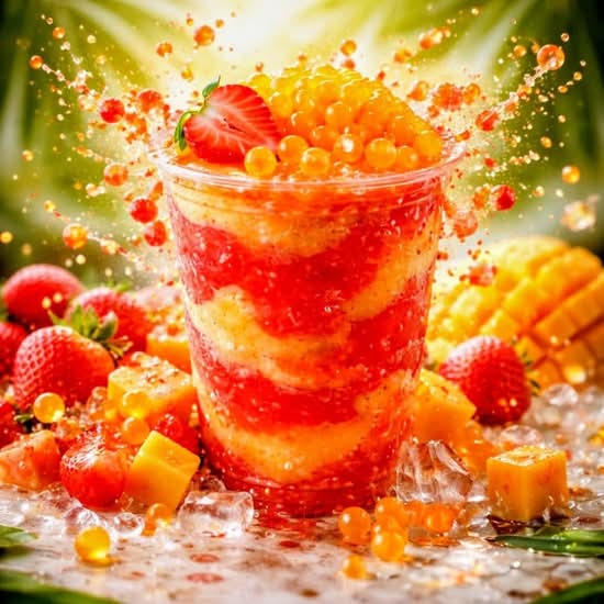 Strawberry Mango Boba