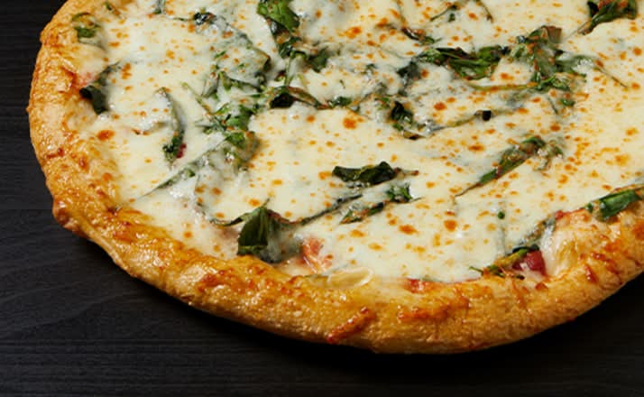 Spinach Garlic Pizza
