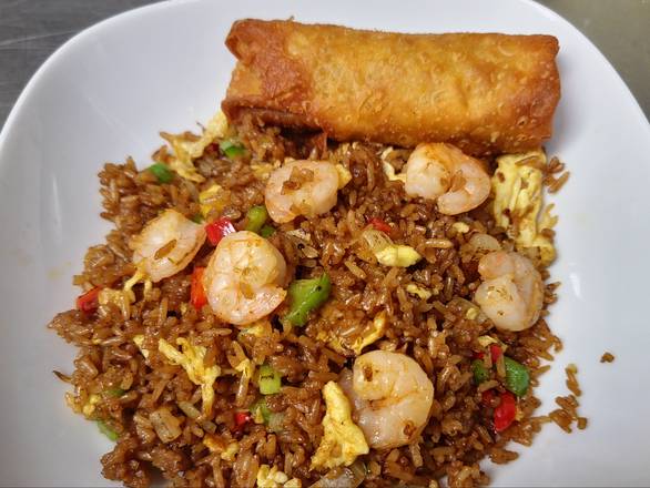 Boudin Eggroll & Rice