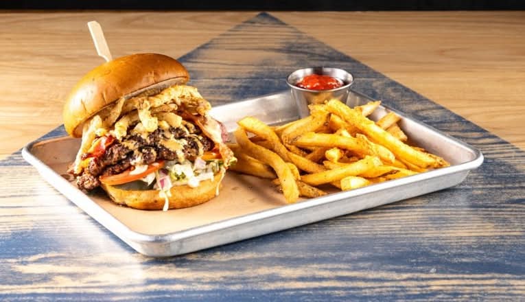 Chipotle Blue Smash Burger.