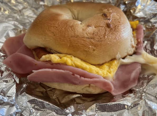 1a. Ham, Egg, Bacon & Cheese on Bagel