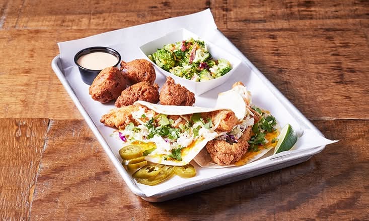 Fried Catfish Tacos Tray