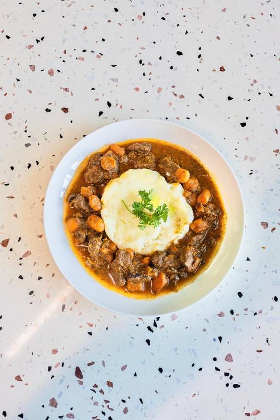 Beef Stew and Mashed Potatoes