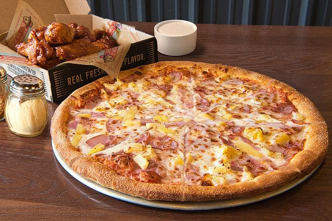 14" LG Pizza & 8 Wings