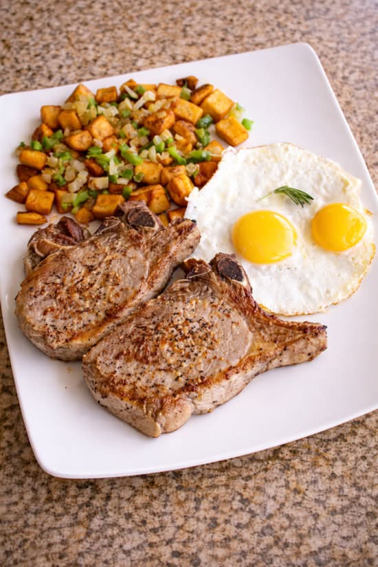 Pork Chops & Eggs