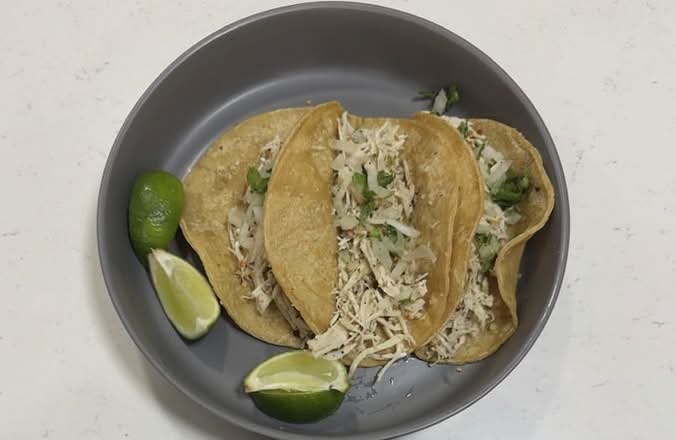 3 Shredded Chicken Tacos
