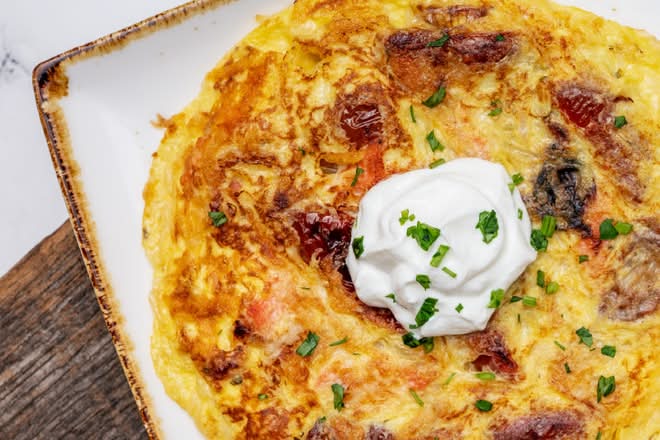 Smoked Salmon & Roasted Vegetable Frittata