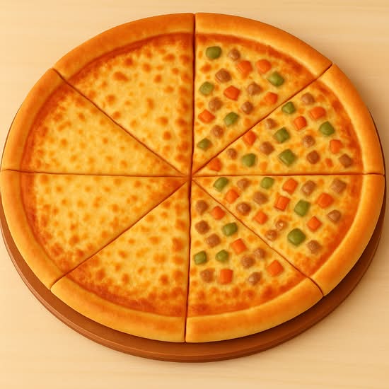 1/2 Plain 1/2 Veggie