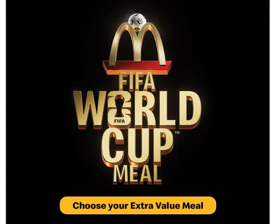 FIFA World Cup Meal - Extra Value Meals [640-1190 Cals]