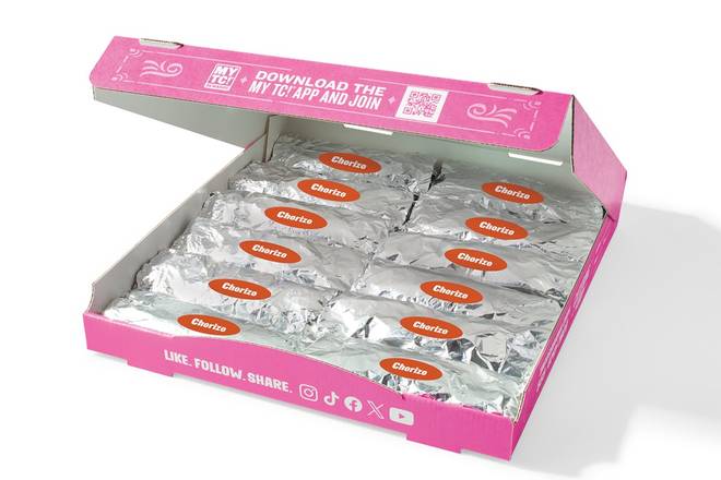 Dozen Breakfast Taco Box - Chorizo & Egg
