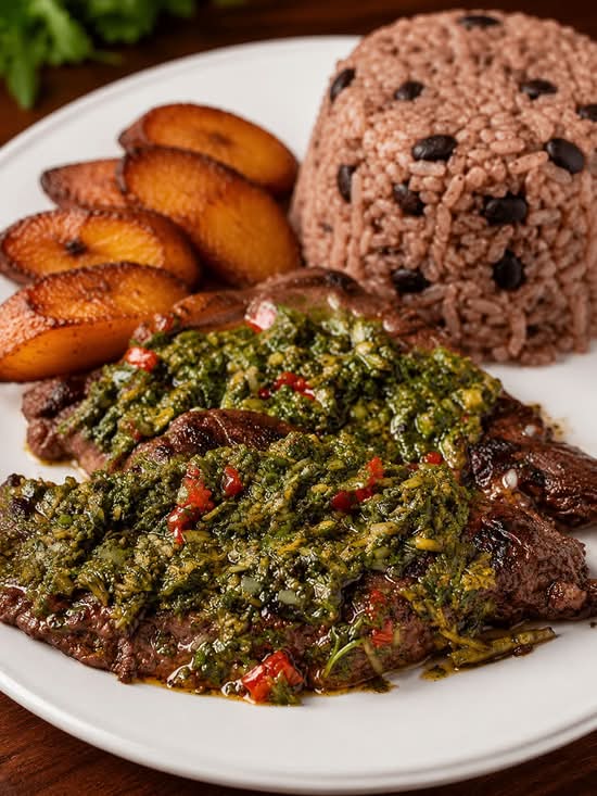 CARNE ASADA CON CHIMICHURRI