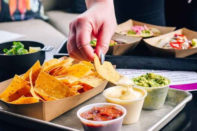 Chips & Green Chile Queso