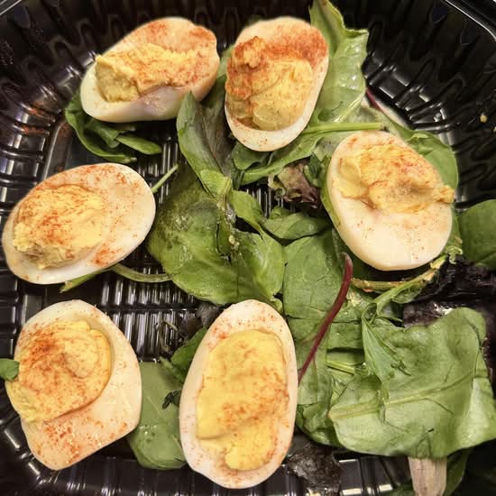 SIX DEVILED EGGS