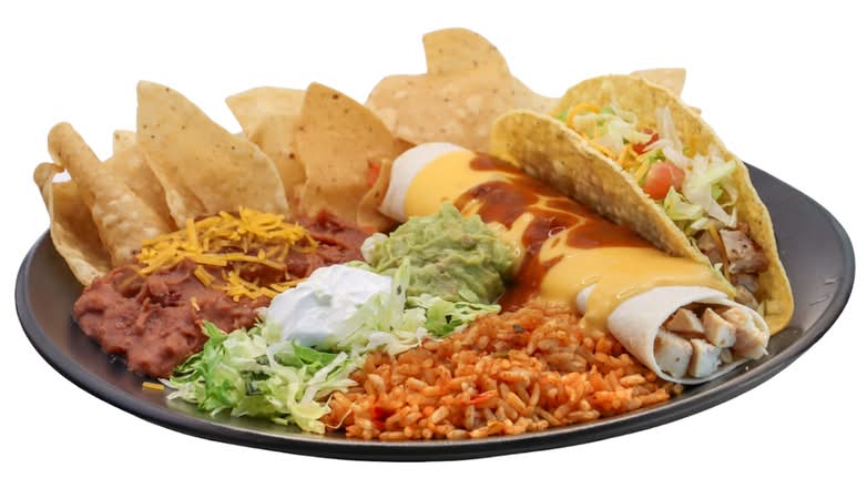 Chicken Chilada/Taco Platter