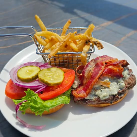 Black & Blue Bacon Burger