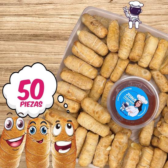 Bandeja 50 Piezas de Tequeños