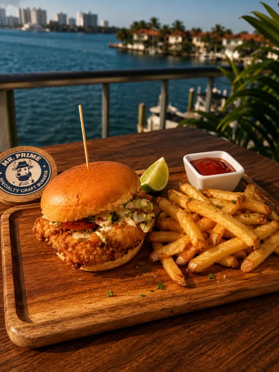 Fried Grouper Burger