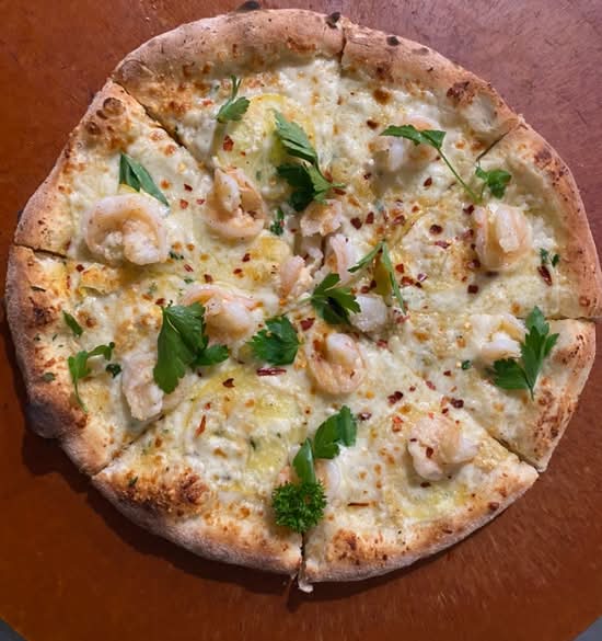 Shrimp Scampi Pizza