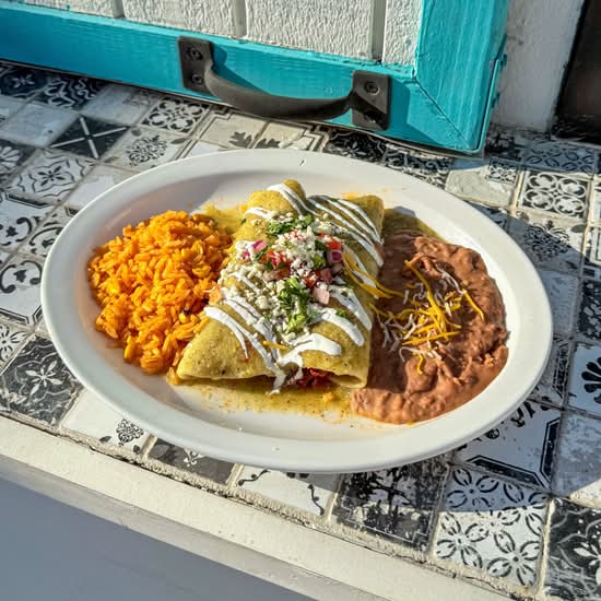 Brisket Poblano Enchiladas