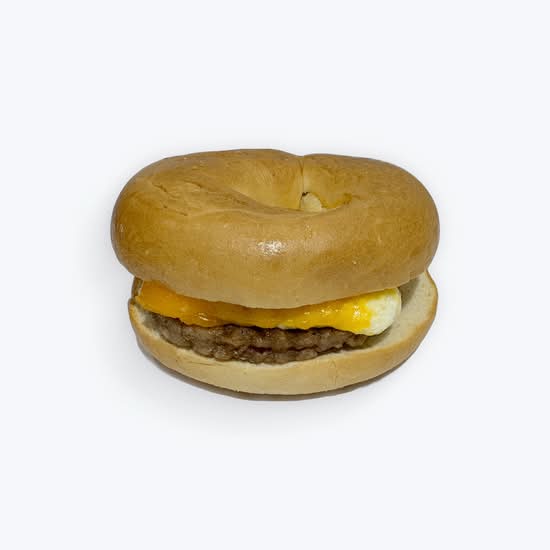 Bagel Sausage Breakfast Sandwich