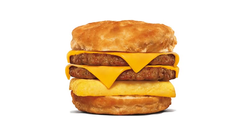 Double Sausage, Egg, & Cheese Biscuit