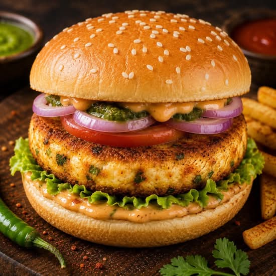 Paneer Tikki Burger
