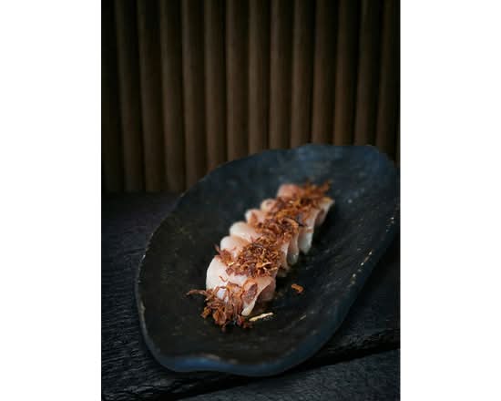 Albacore crispy onions sashimi