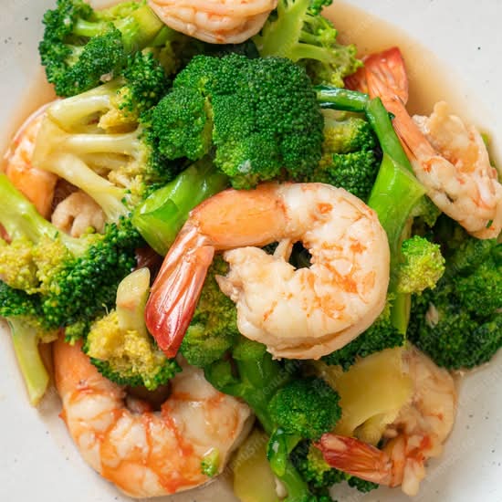 C#Jumbo Shrimp with Broccoli