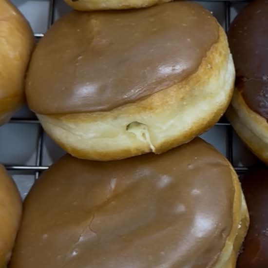Maple Glazed Cream Filled Donut