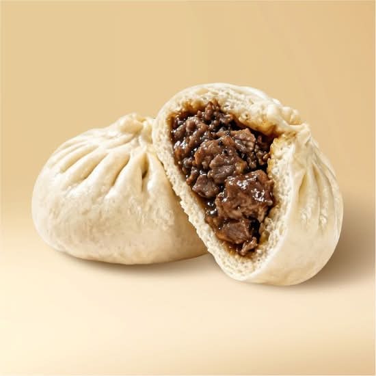 Black Pepper Beef Bao