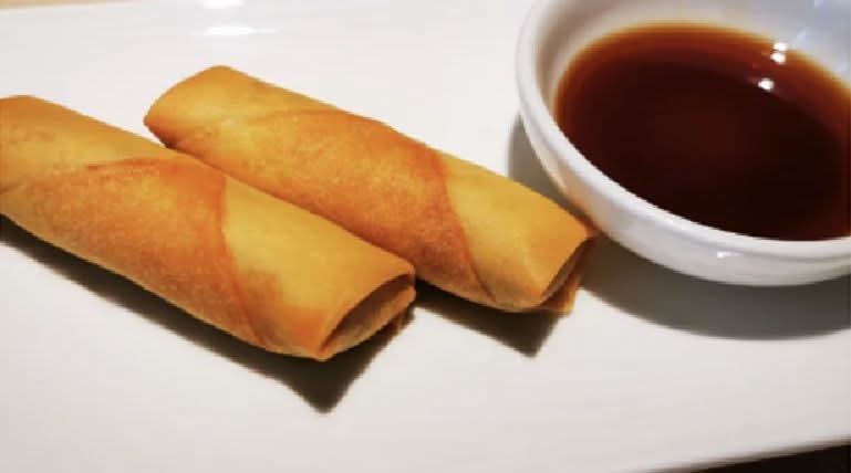 Crab Roe And Shrimp Spring Rolls
