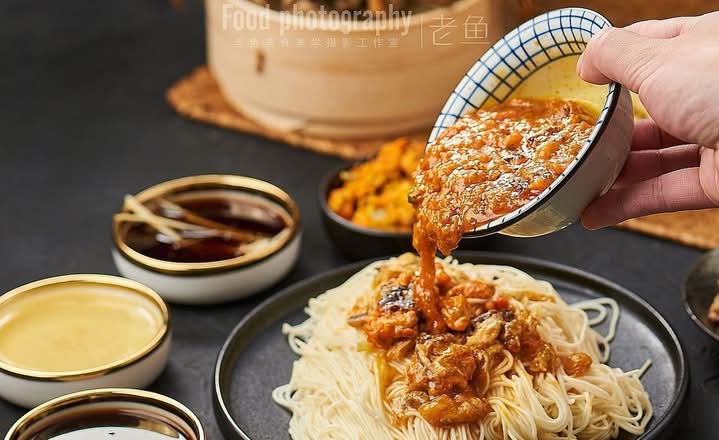 Crab Roe Over Noodle