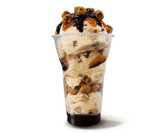 Chocolate Chip Cookie Dough Layered Sundae