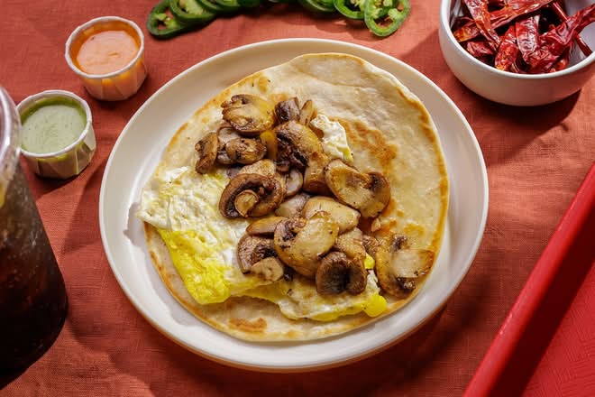 Mushroom Breakfast Taco
