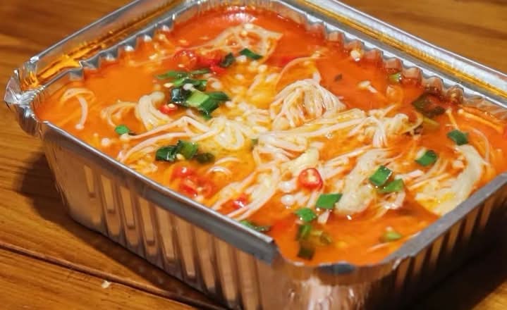 Foil-Wrapped Enoki Mushrooms
