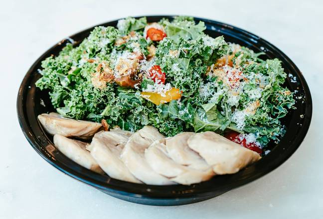 Kale Chicken Caesar Salad
