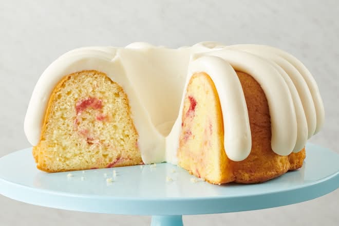 White Chocolate Raspberry Bundt
